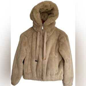 Cozy Philosophy Tan Faux Fur Hooded Jacket